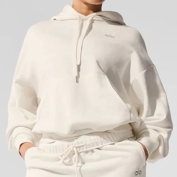 Alo Yoga Accolade Hoodie Ivory M - Picture 1 of 13